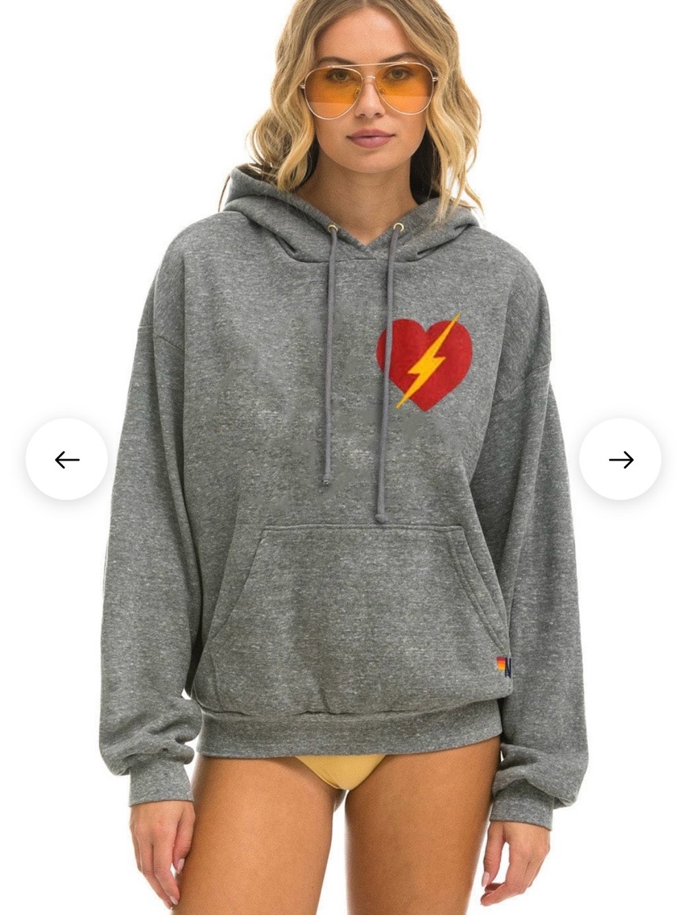 Aviator Nation Bolt Heart Hoodie